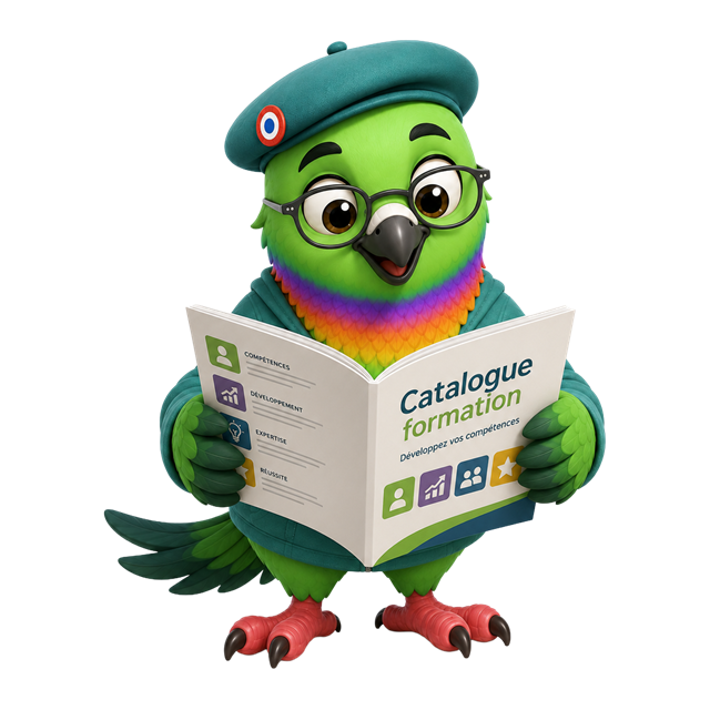 Gippi, la mascotte du GRETA, avec son catalogue de formations