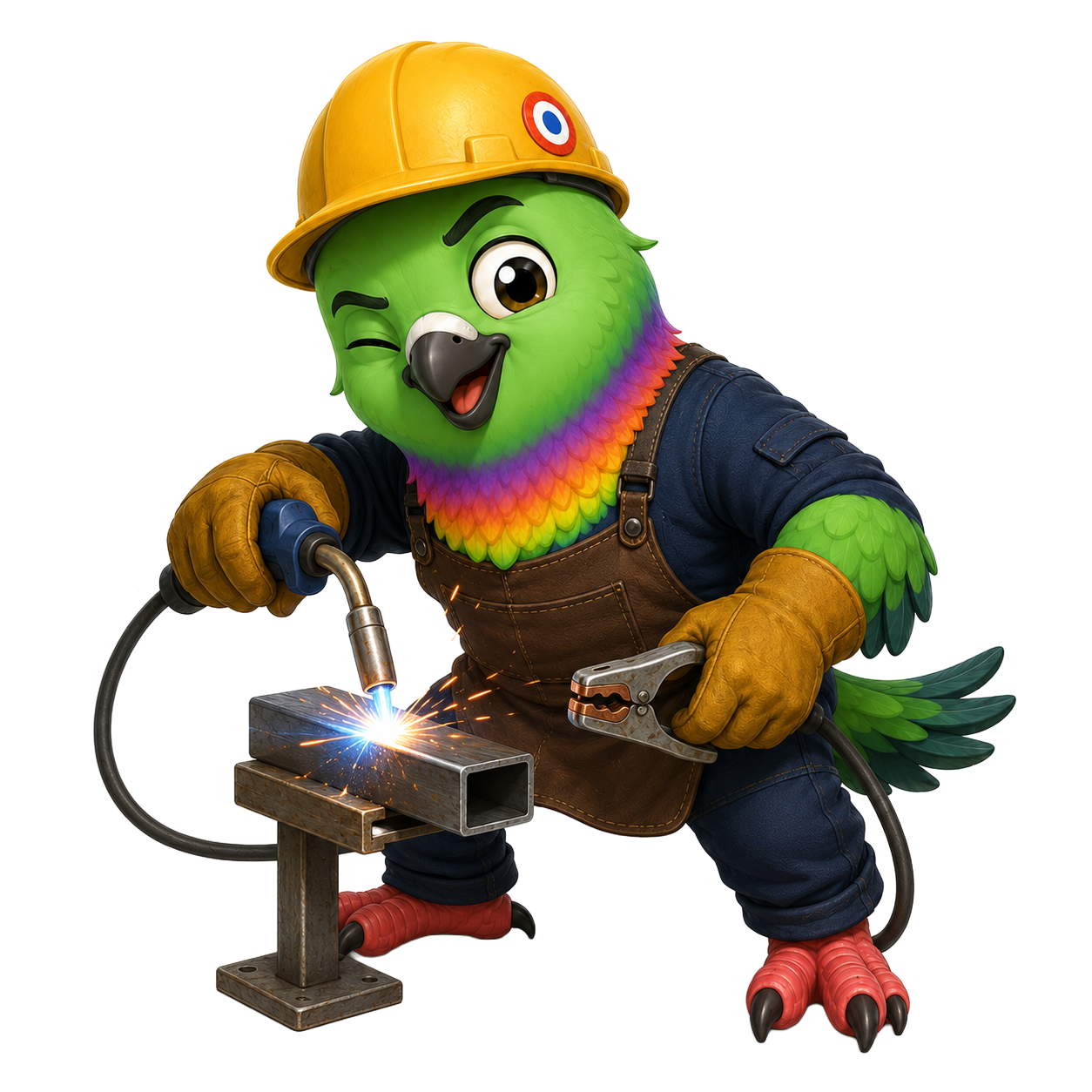 Gippi représentant les métiers de l’industrie, de la maintenance et de la soudure
